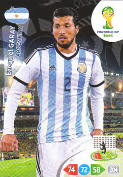Ezequiel Garay Argentina Panini 2014 World Cup #10